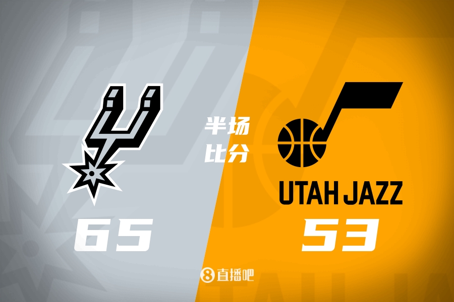 开云kaiyun网页版-马刺半场5人上双&amp;65-53领先爵士 文班填满数据栏 乔治14分